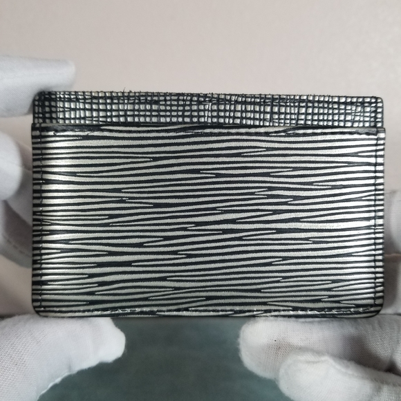 Louis Vuitton Card Case Silver Platinum Black Epi Leather Holder Wallet Rare - Picture 3 of 11